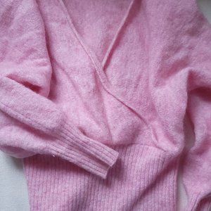 Sezane Mohair Pink Sweater
